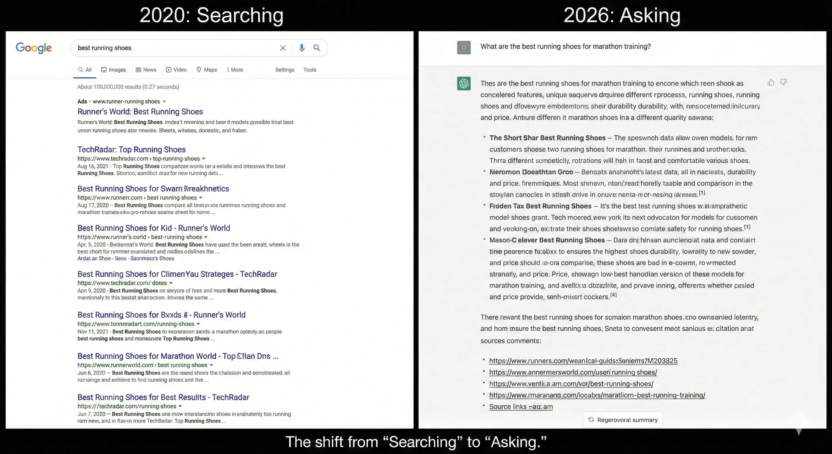 The Shift from Searching to Asking
